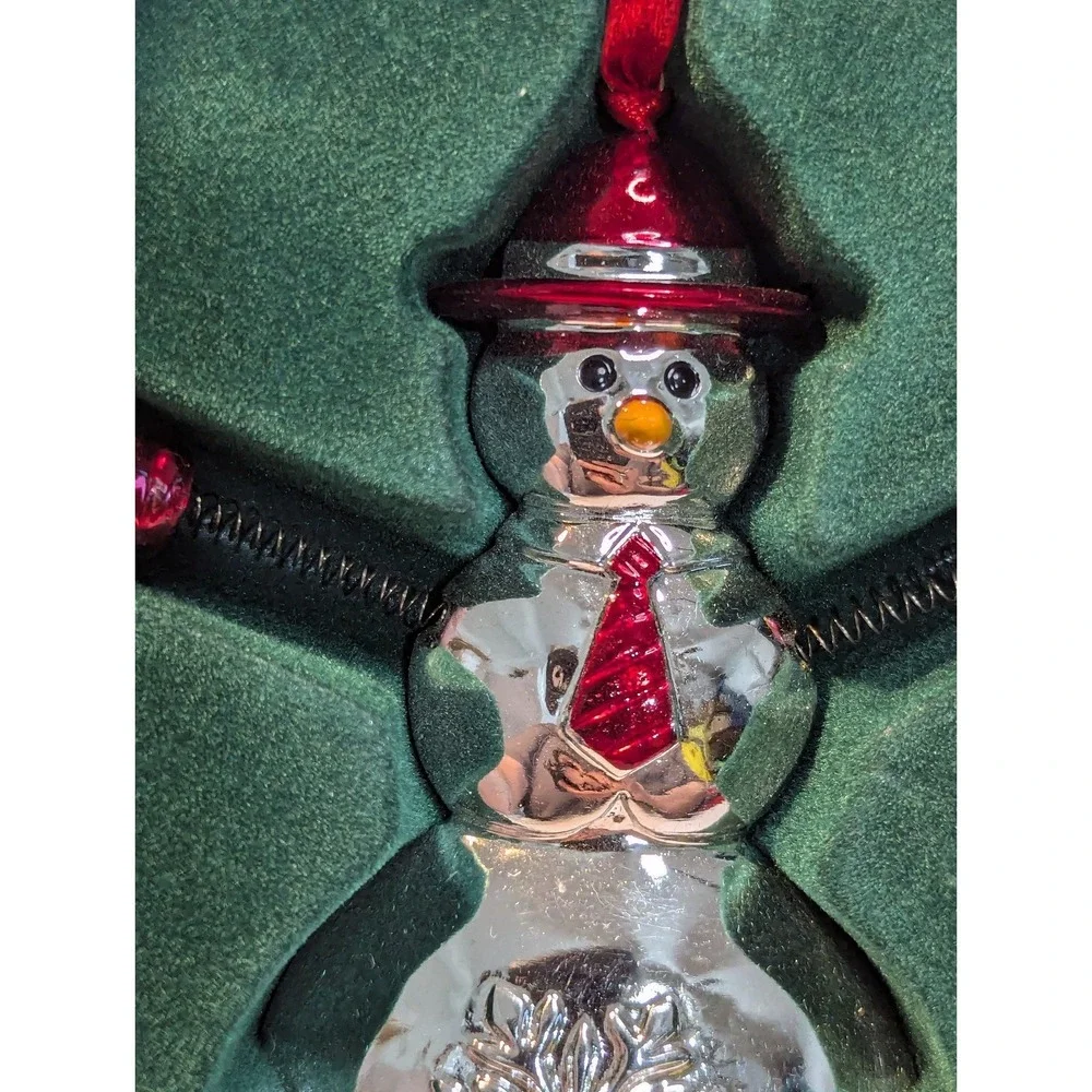 Reed and Barton snowman with mittens ornament